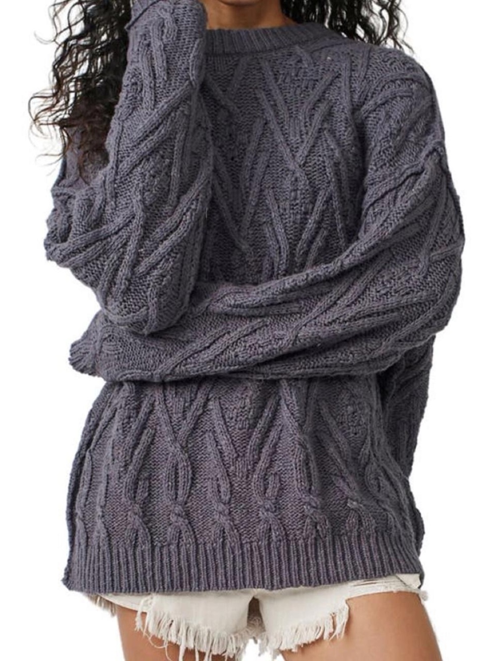 Free People Isla Cable Stitch Tubic Sweater - S
